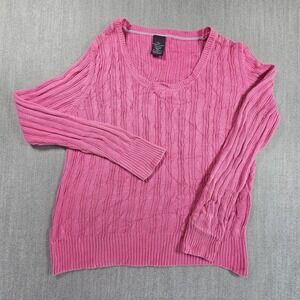Faded Glory Women's Pink  Sweater Long Sleeve Sz XXL